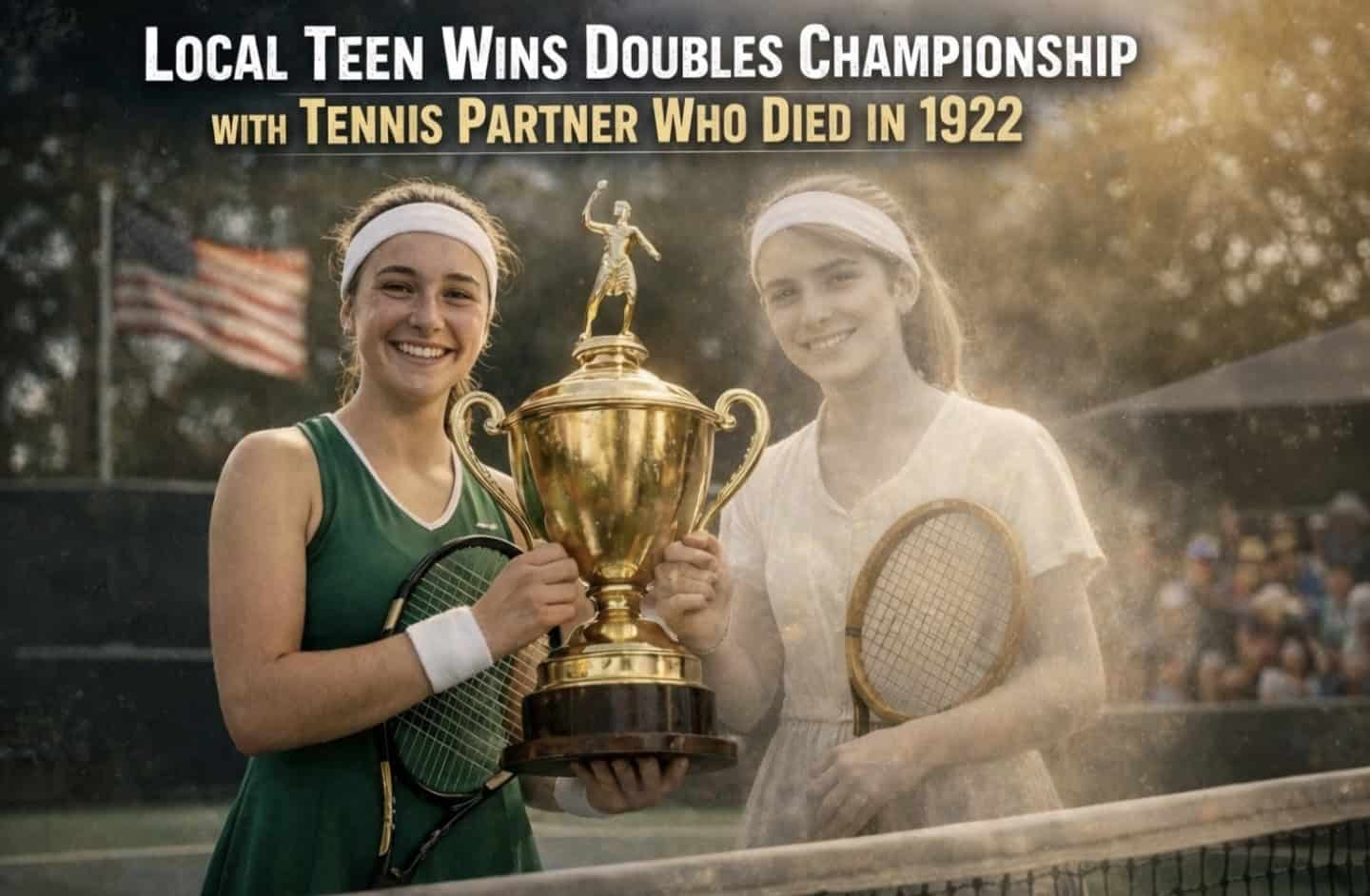 Local Teen Wins Doubles Championship with Tennis Partner Who Died in 1922