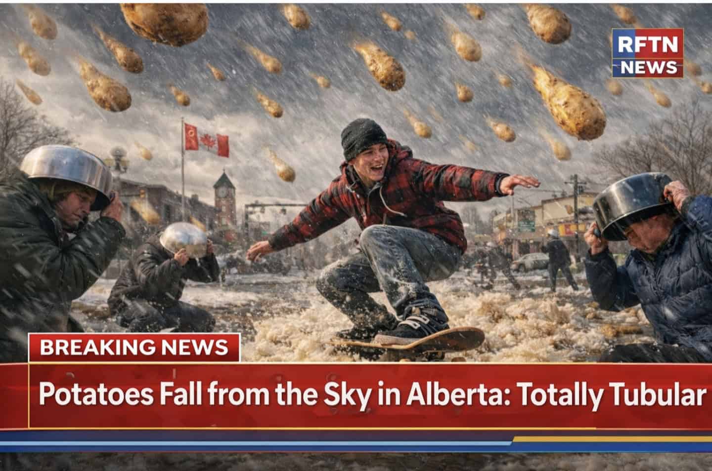Breaking News: Potatoes Fall from the Sky in Red Deer, Alberta — and Yes, It’s “Totally Tubular”